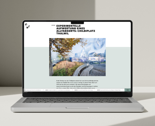 Bild von einer Webseite auf einem Laptop. digitales design. webdesign