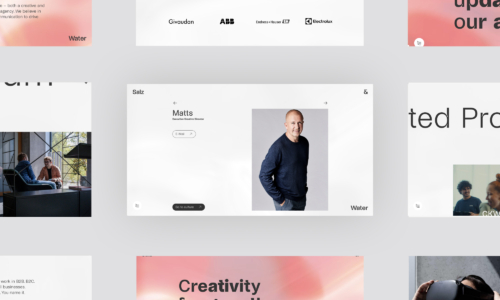 Bild von einzelnen Seiten einer Website. Das Konzept und Design wurde basierend von einem Workshop erarbeitet.